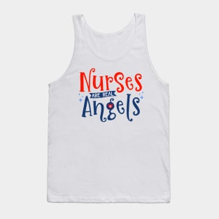 Nurses Are Real Angels - Nurse Mom Tank Top